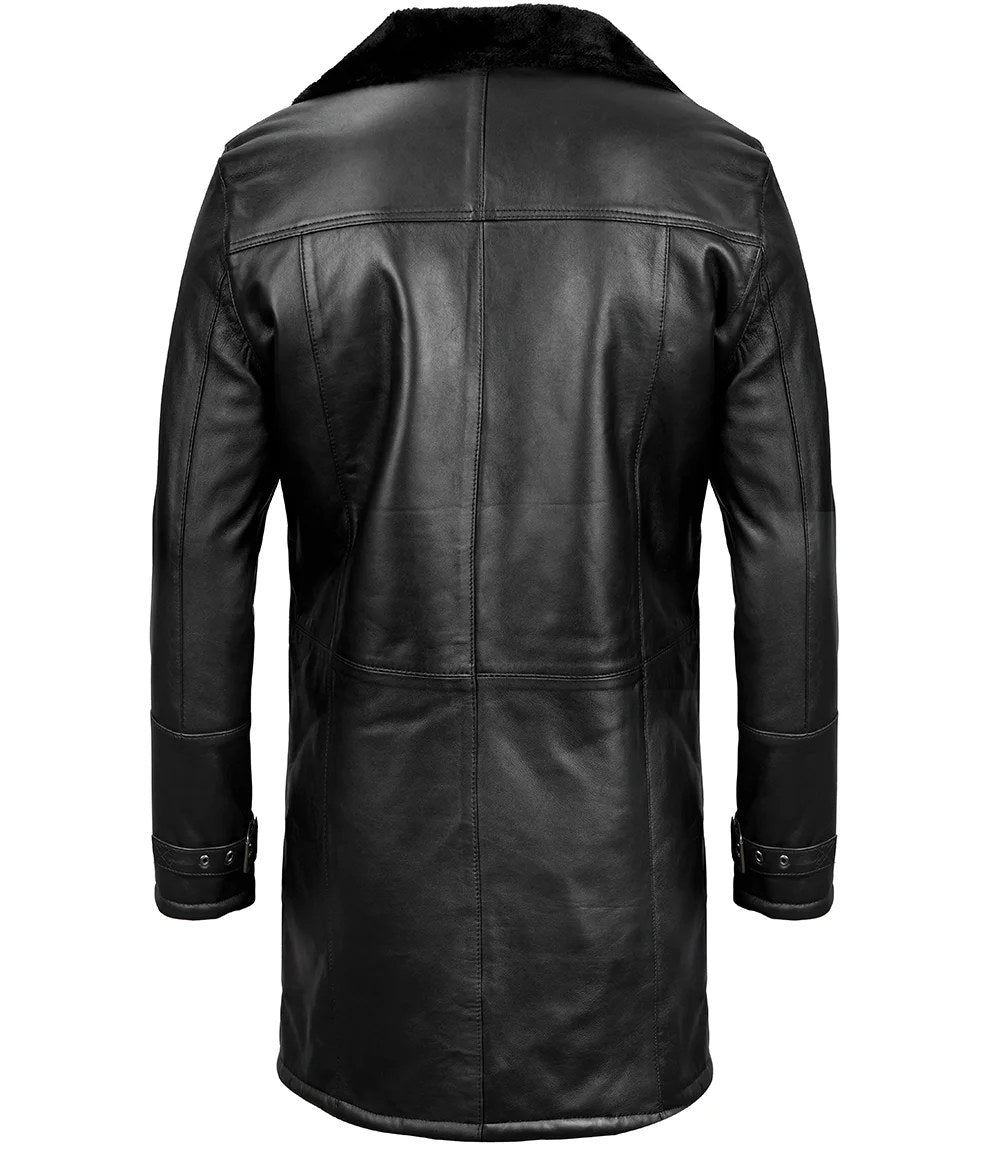 Deep Black Rogue Faux Shearling Coat