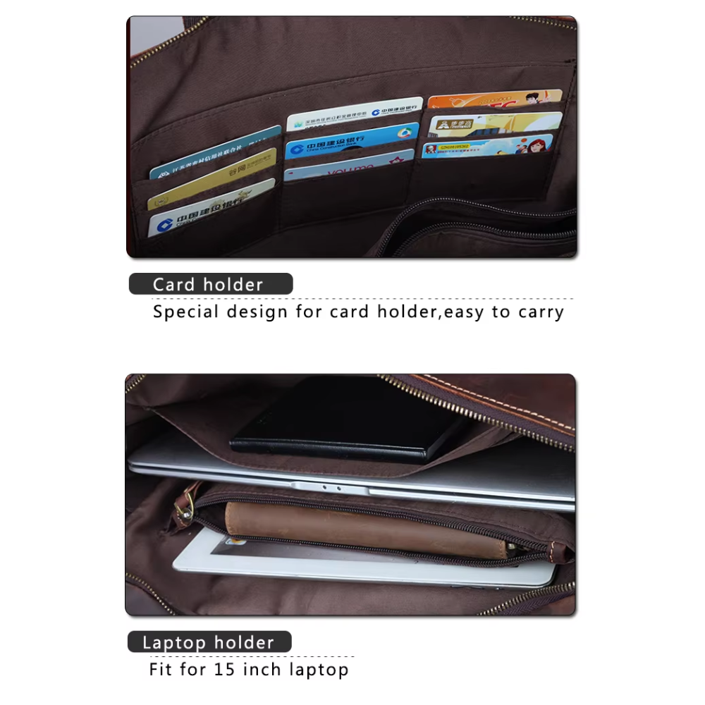 Dark Brown Heritage Messenger & Laptop Bag