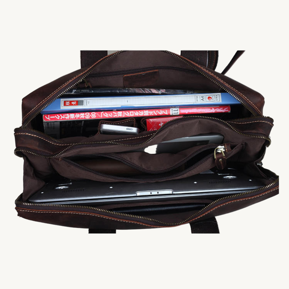 Dark Brown Heritage Messenger & Laptop Bag