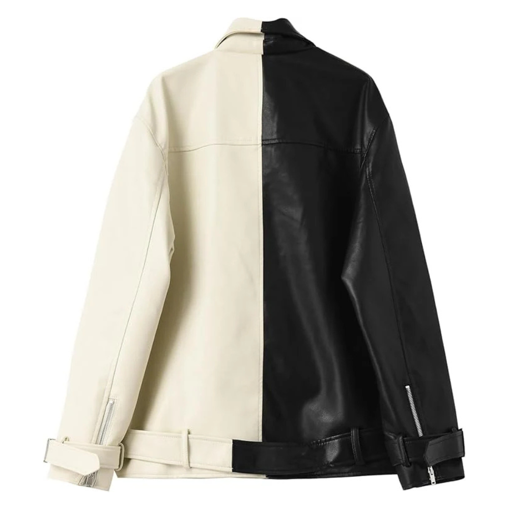 Black & White Biker Jacket