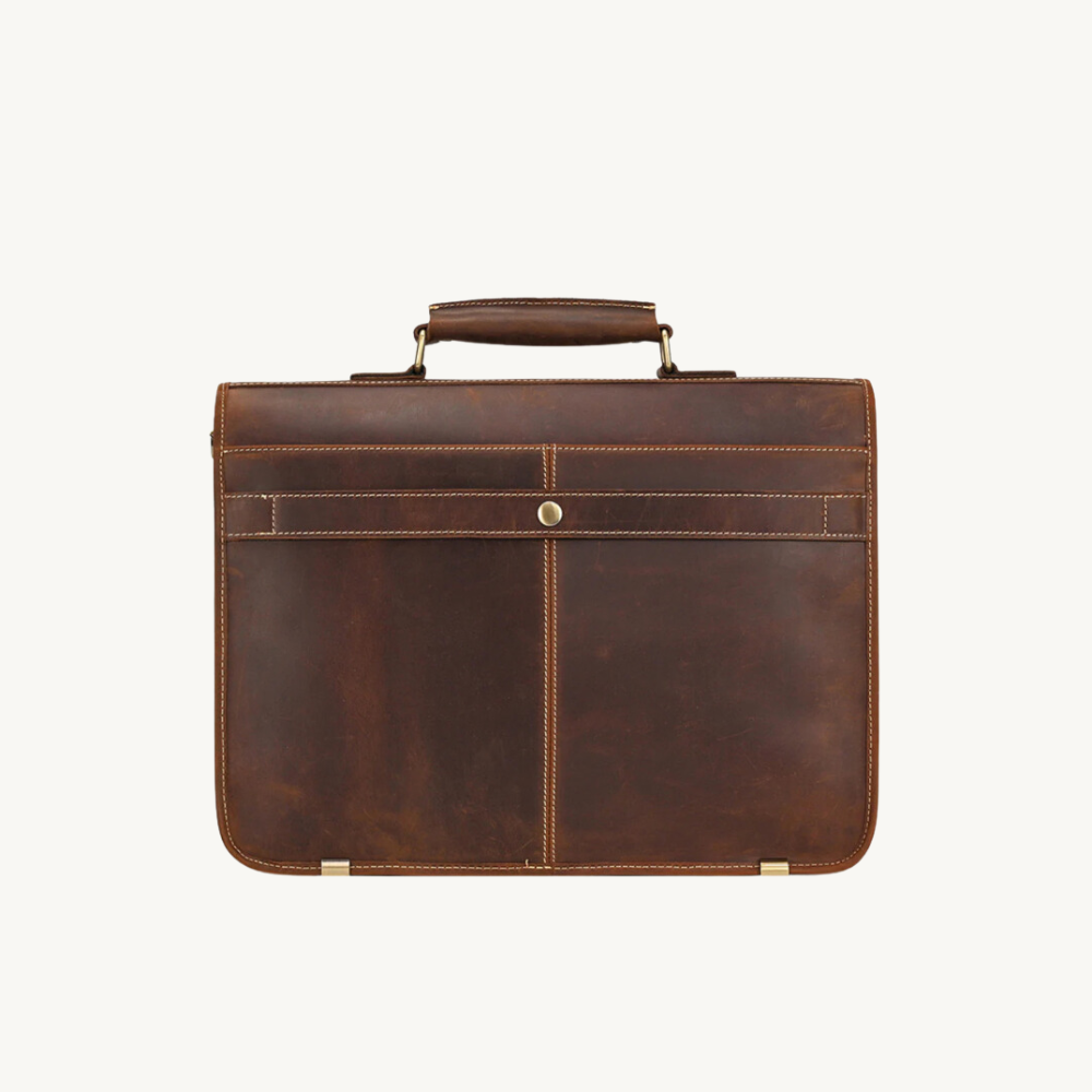Brown Solace Leather Briefcase