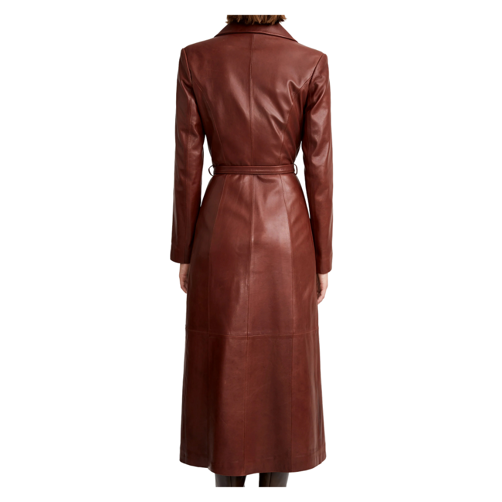 Women's Distressed Dark Brown Real Leather Cropped Jacket - Classic Style Regenerated Description