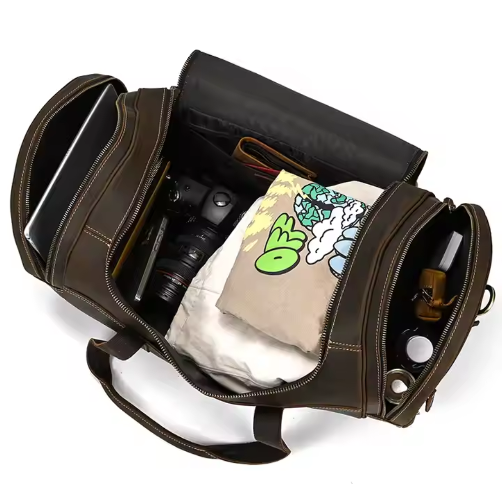 Brown Retro Duffle