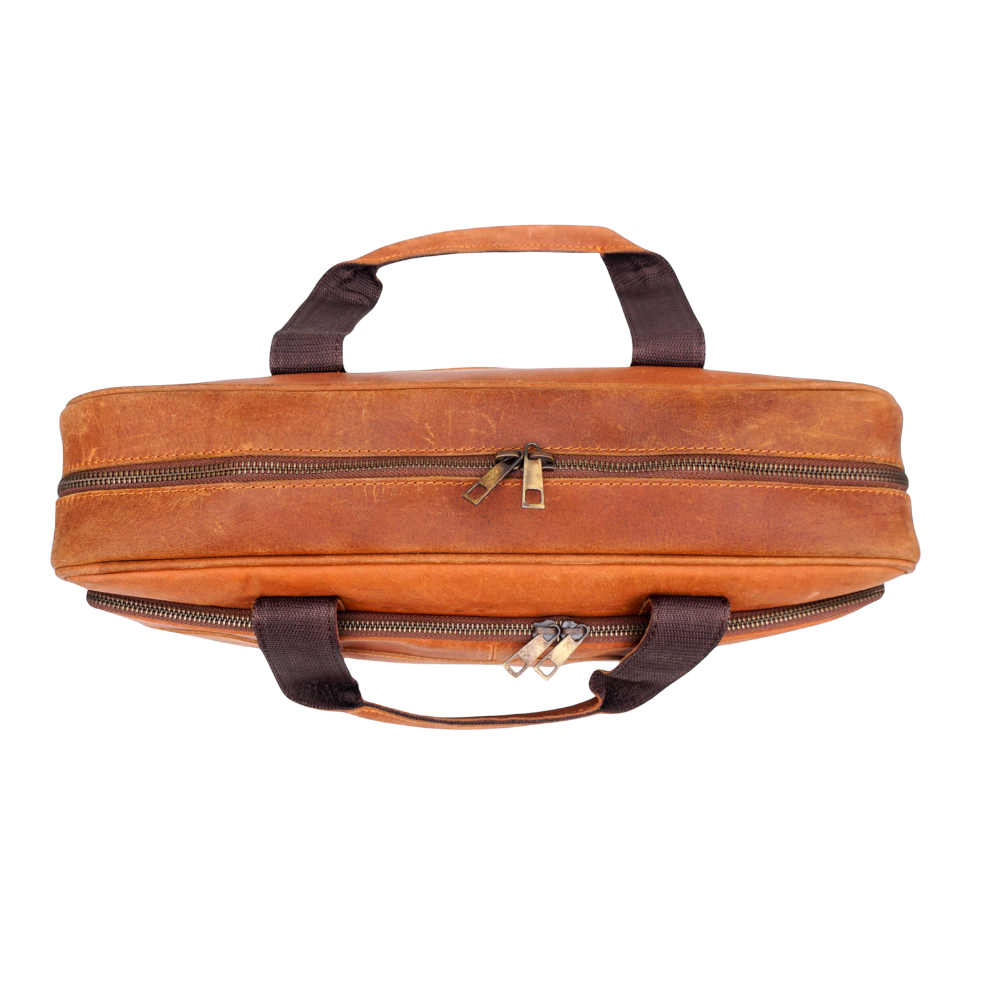 Tan Leather Executive Briefcase