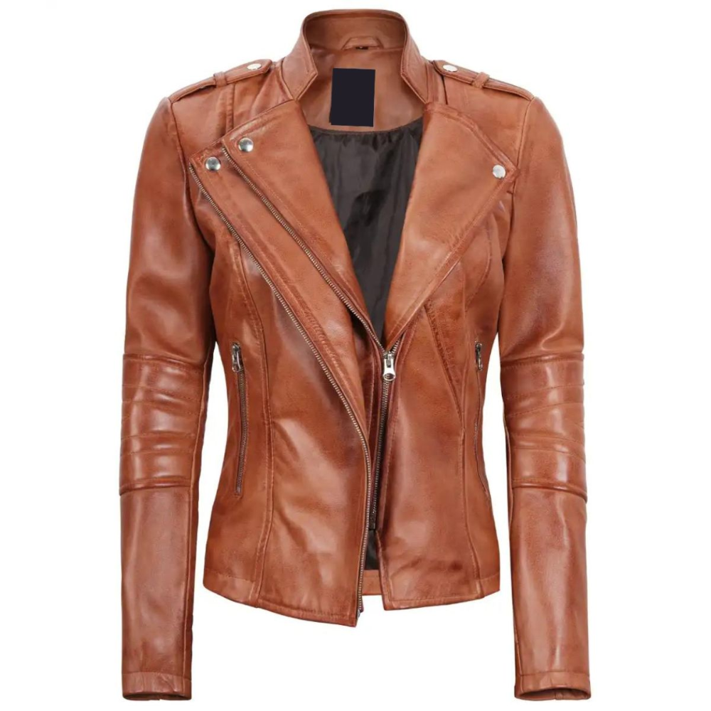 Fitted-Tan-Stalwart-Biker-Jacket