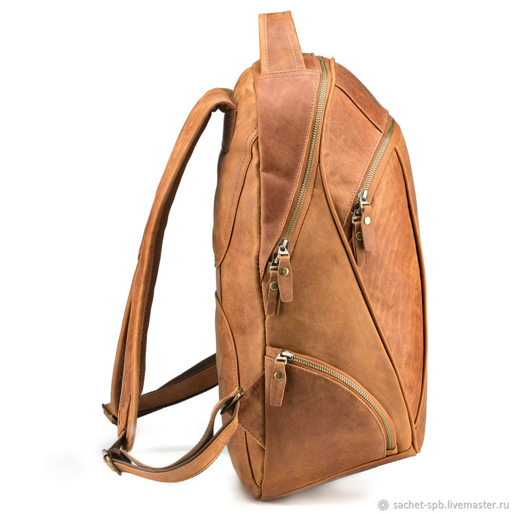 Durable Crazy Horse Leather Everyday Backpack