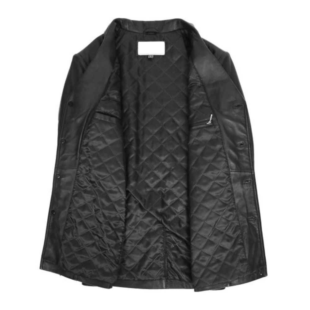 Black Continuum Leather Blazer