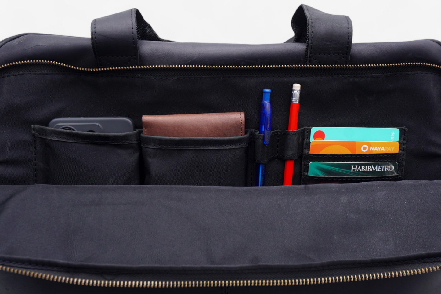 Black Leather Executive Briefcase