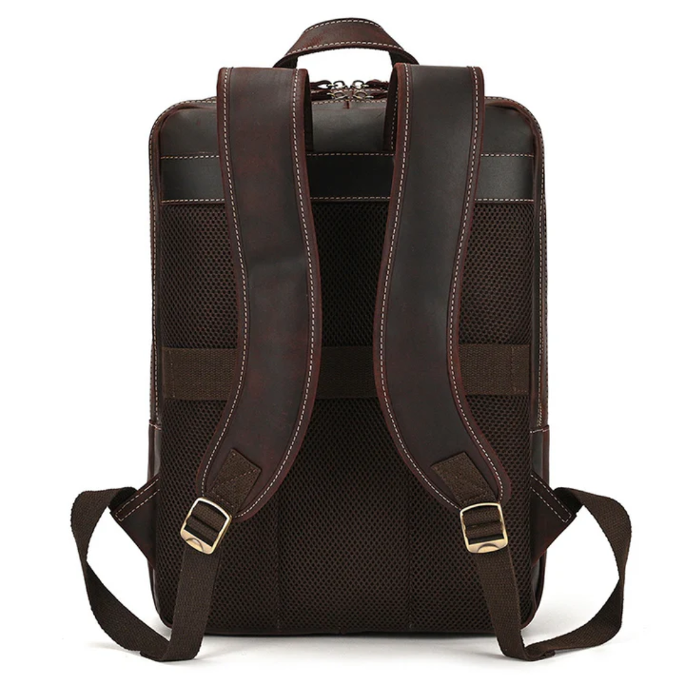 Dark Brown Executive Leather Backpack