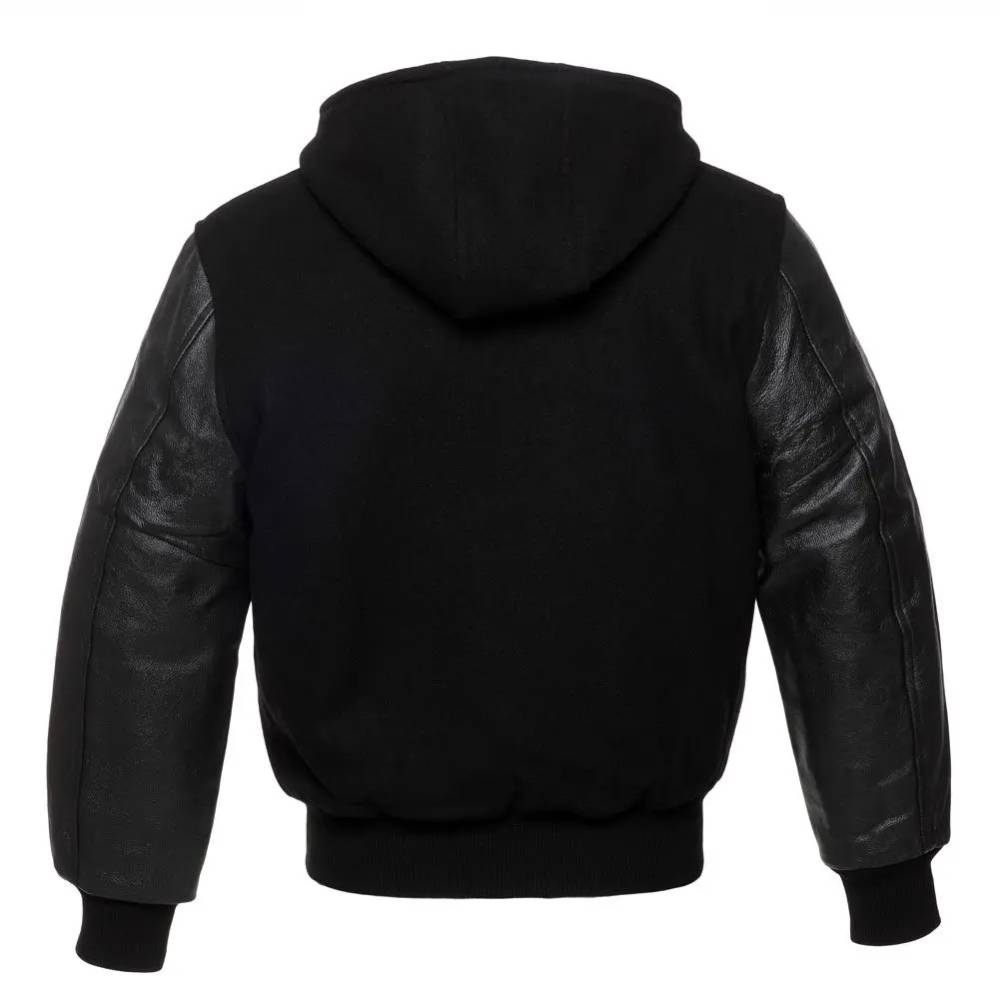 Jet Black Athletic Varsity Jacket
