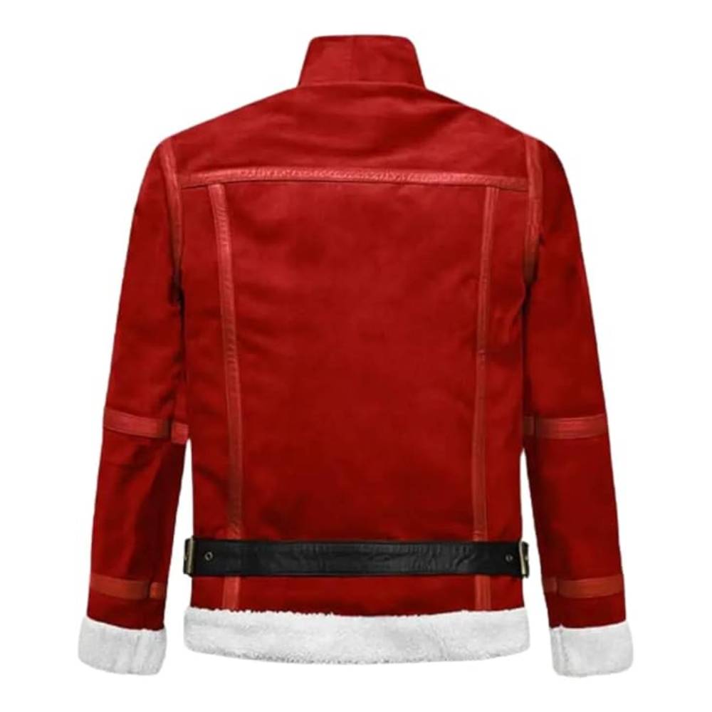 Men's Santa Claus Faux Shearling Bomber Jacket
