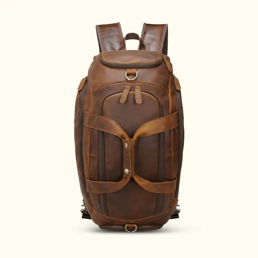 Brown Trove Leather Duffel Bag
