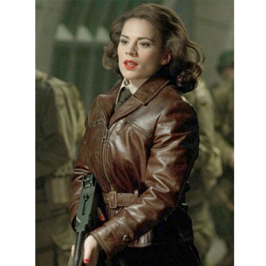 Hayley Atwell Captain America First Avenger Leather Jacket