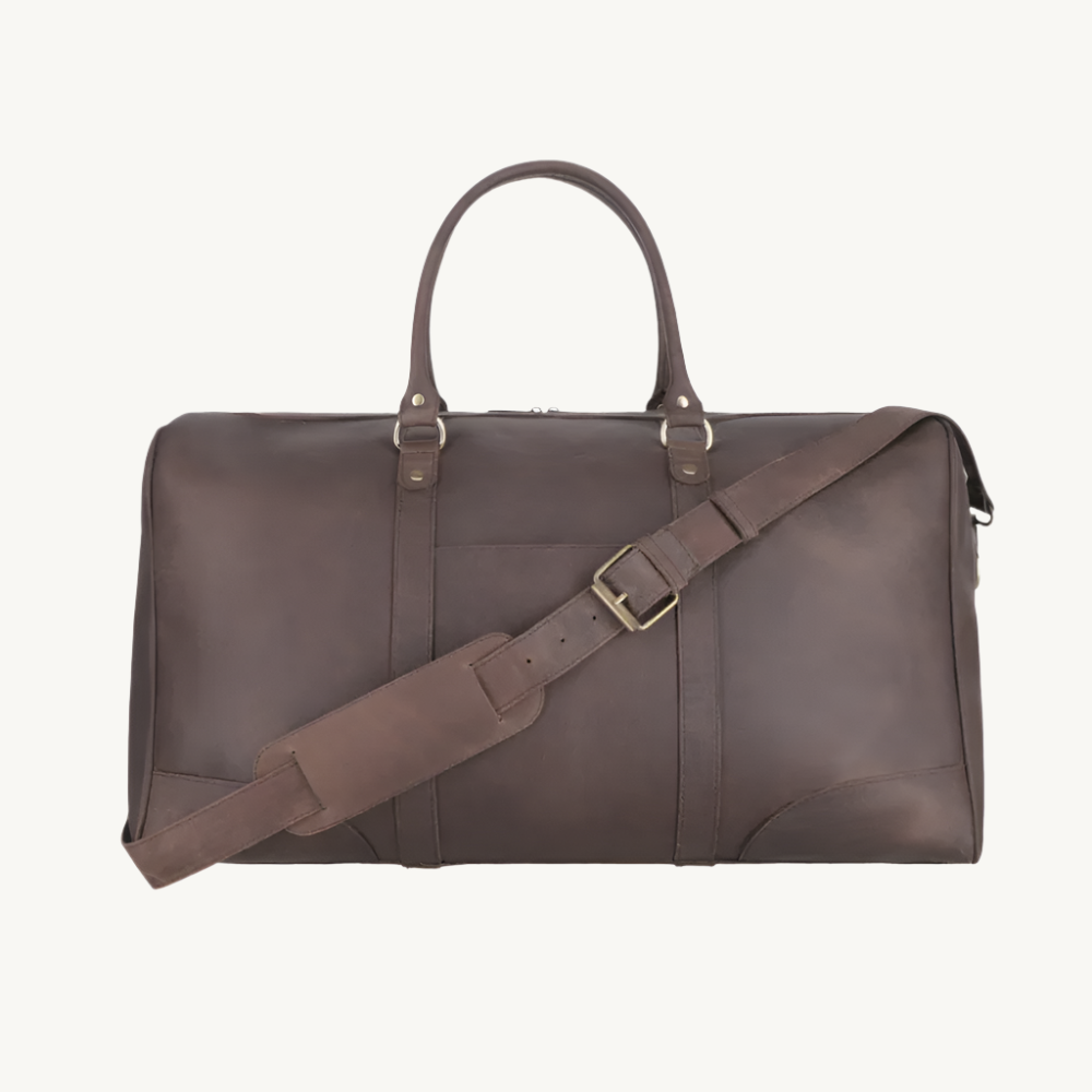 Rustic Brown Leather Duffle
