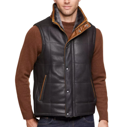 Brown Shearling Vest