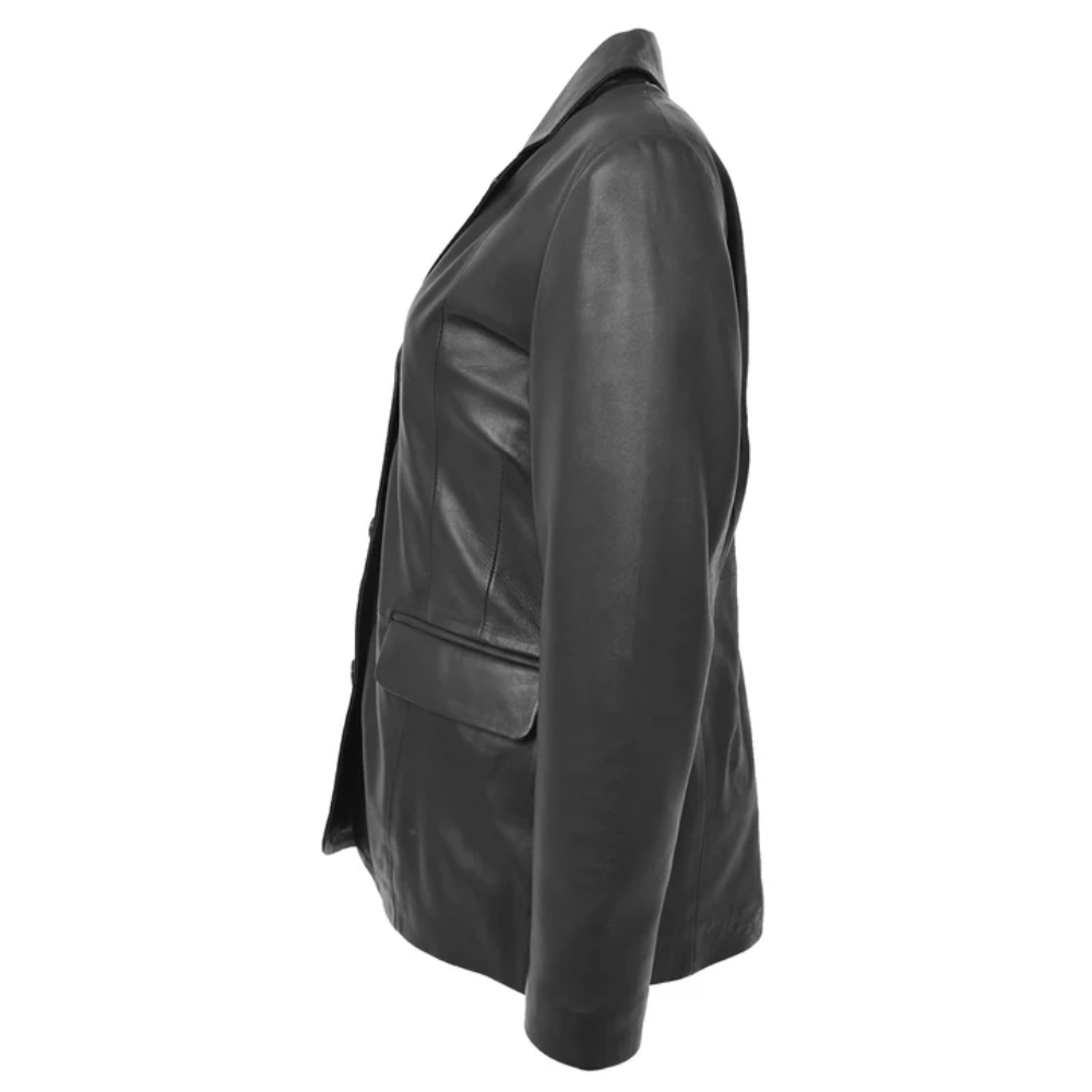 Black Brawler Leather Blazer