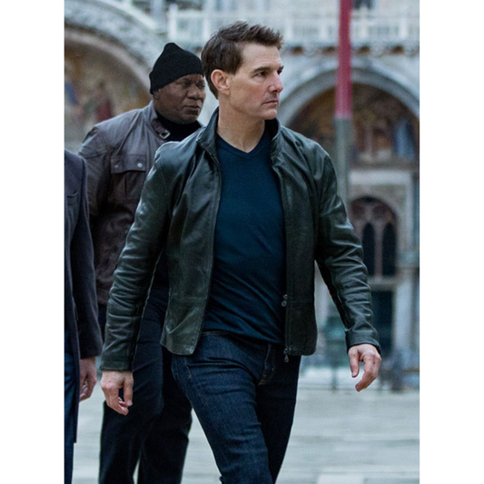 Ethan Hunt Mission Impossible 7 Tom Cruise Leather Jacket