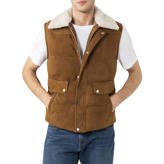 Brown Suede Ace Vest