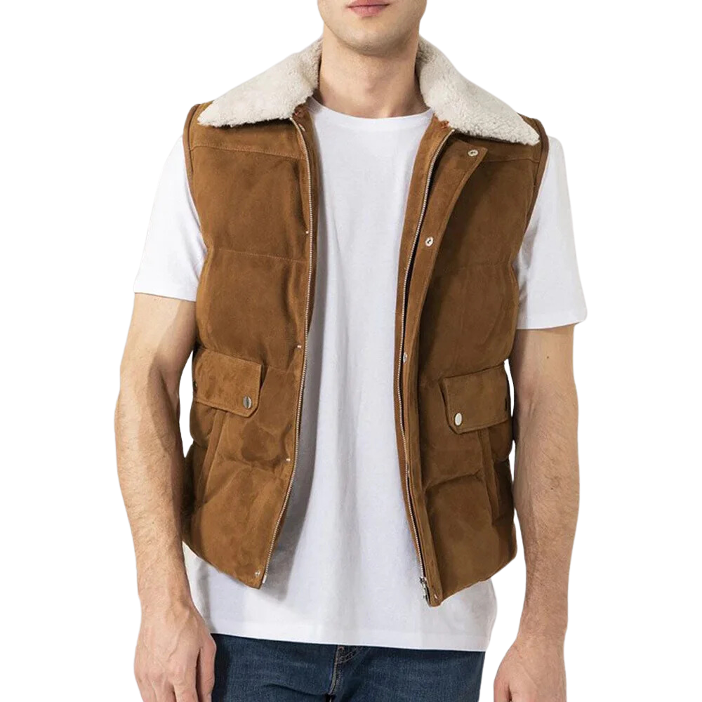 Brown Suede Ace Vest