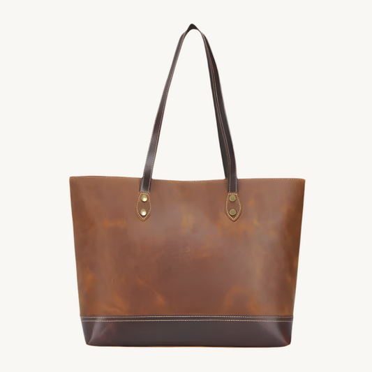 Saddle Brown Vintage Tote Bag