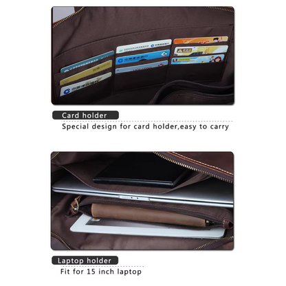Dark Brown Heritage Messenger & Laptop Bag