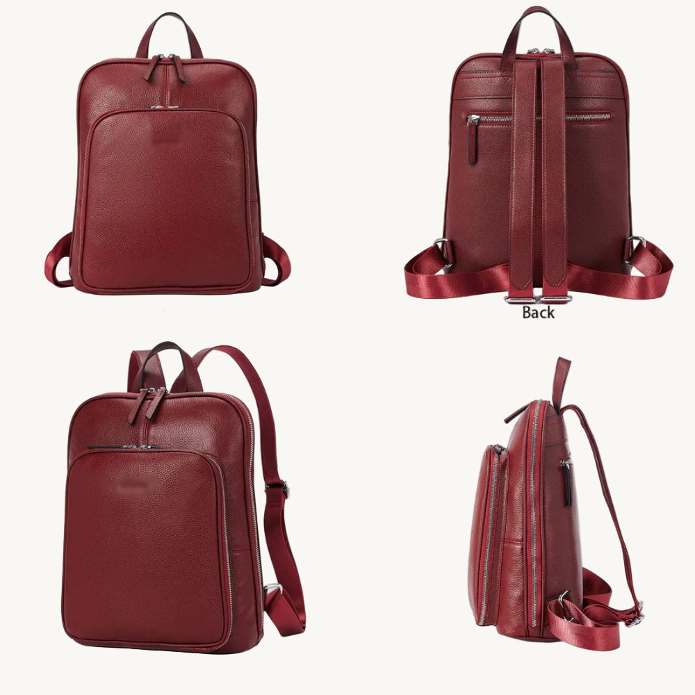 Red Lush Leather Backpack