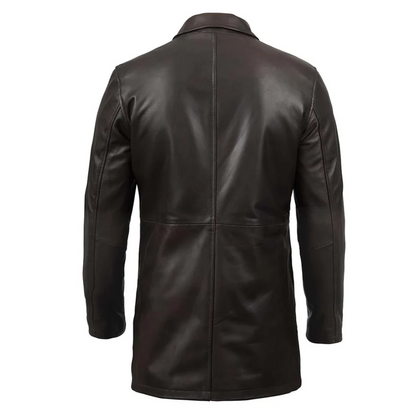 Dark Brown Distressed Legacy Trench Coat