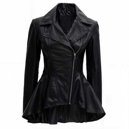 Black-Raven-Peplum-Biker-Jacket