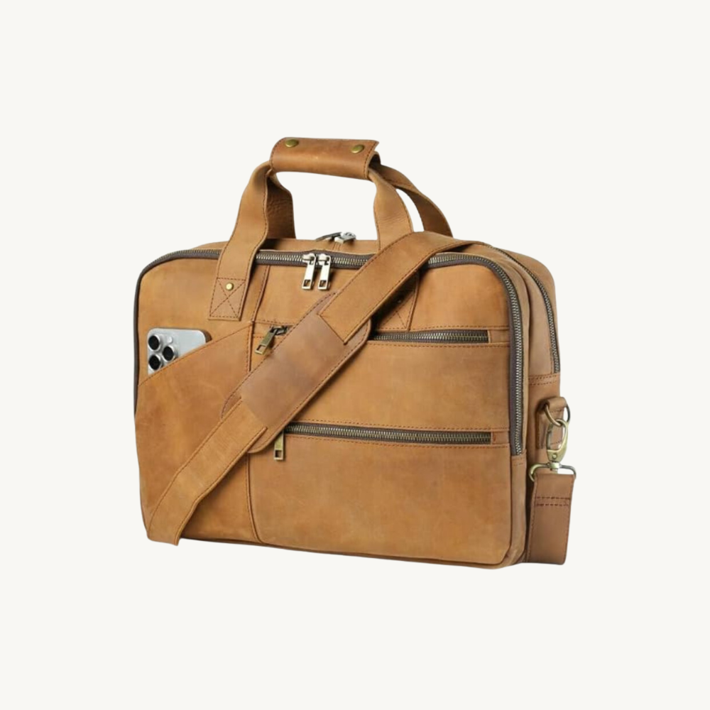 Tan-Brown-Artisan-Leather-Briefcase