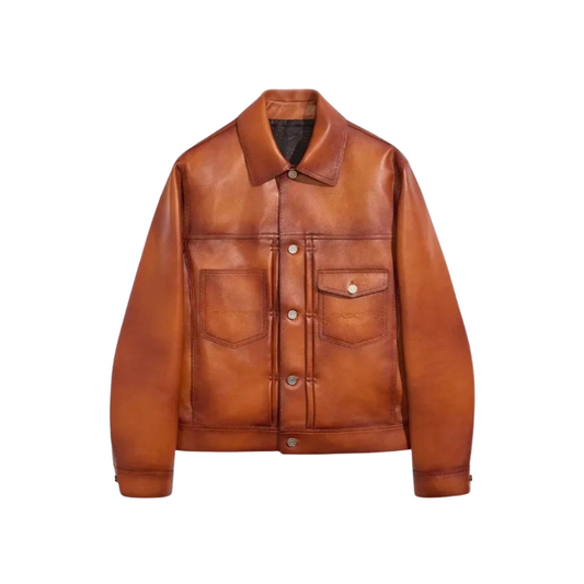 Mike Epps Classic Brown Full-Grain Leather Jacket