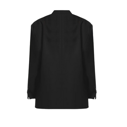 Women's Black Suit Jacket with Lapel Collar