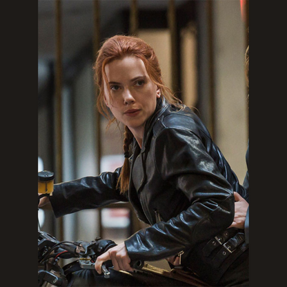 Scarlett Johansson's Black Widow Leather Jacket