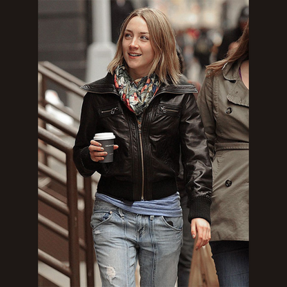 Saoirse-Ronan-Leather-Jacket
