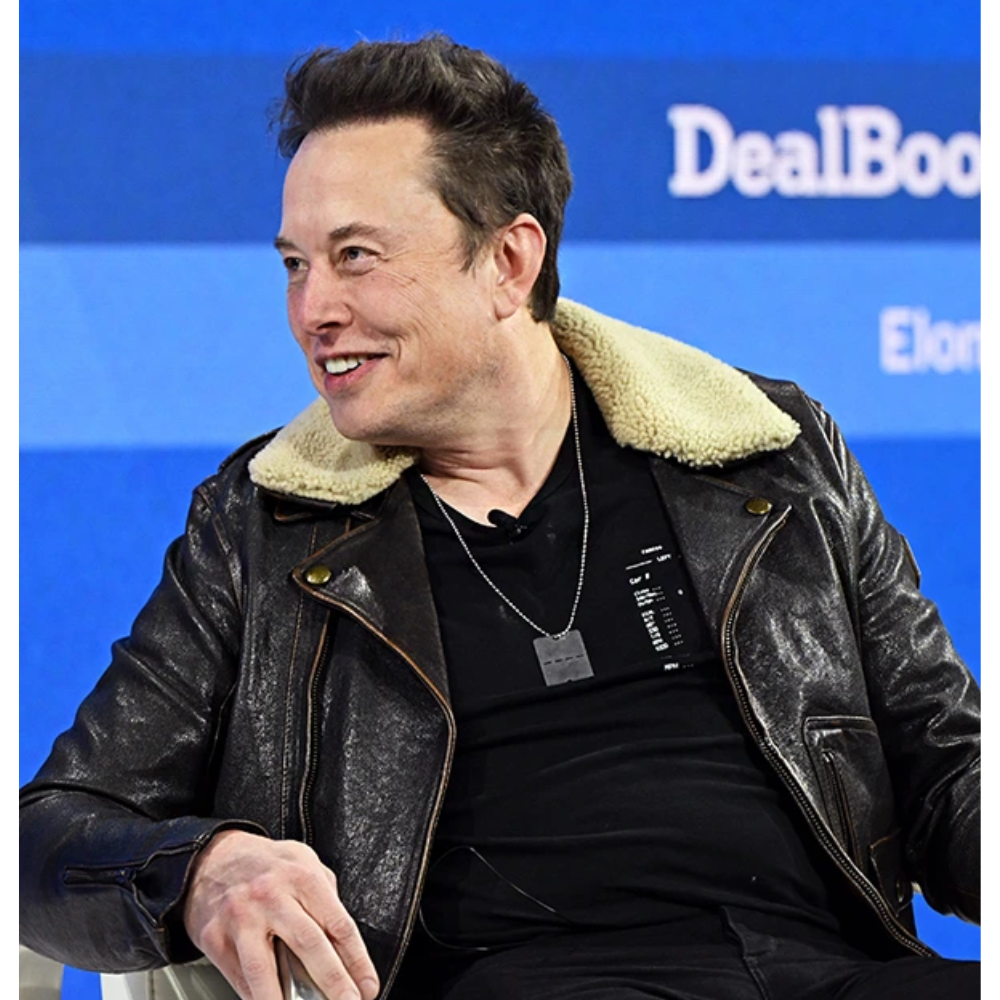 Elon Musk Shearling Leather Jacket