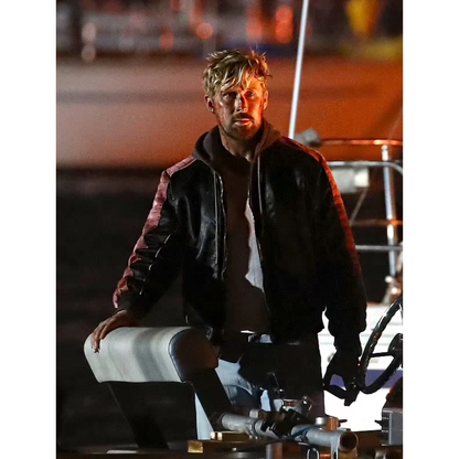 Miami Vice Stunt Team Ryan Gosling Black Leather Jacket