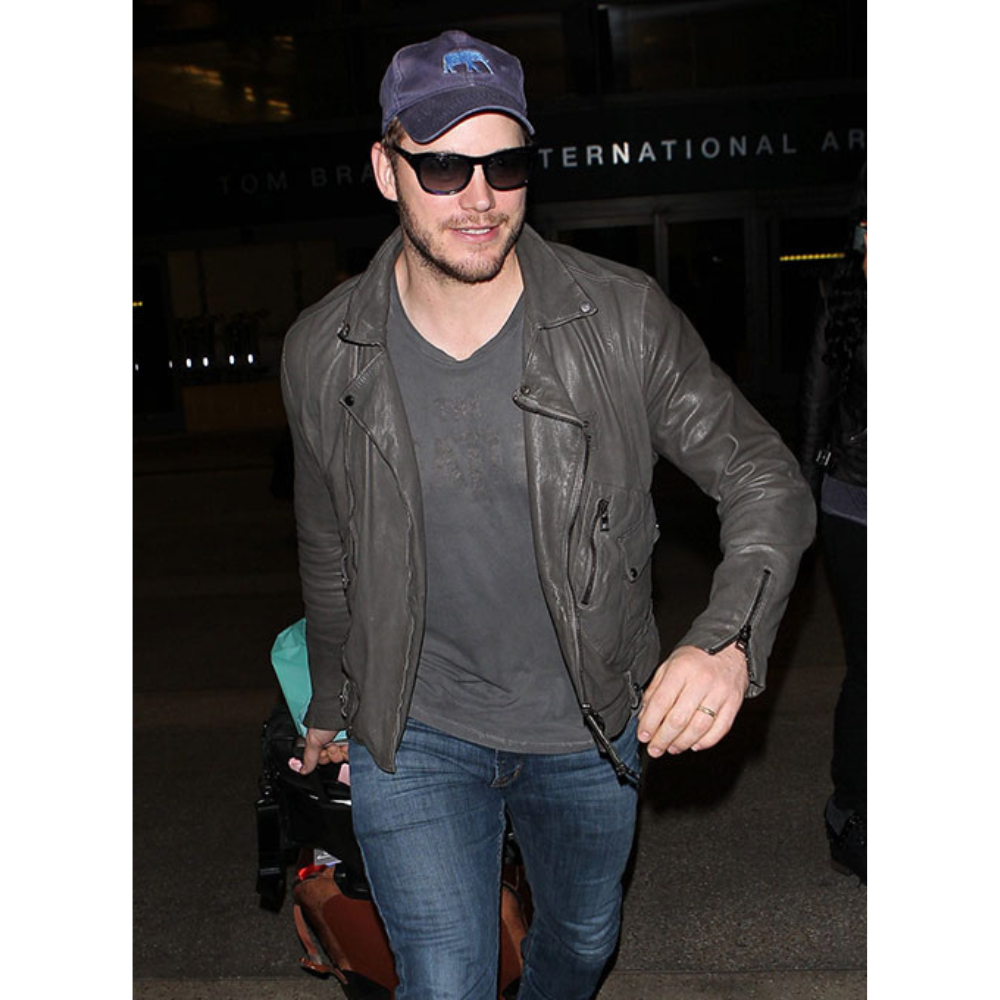 Chris Pratt Biker Leather Jacket