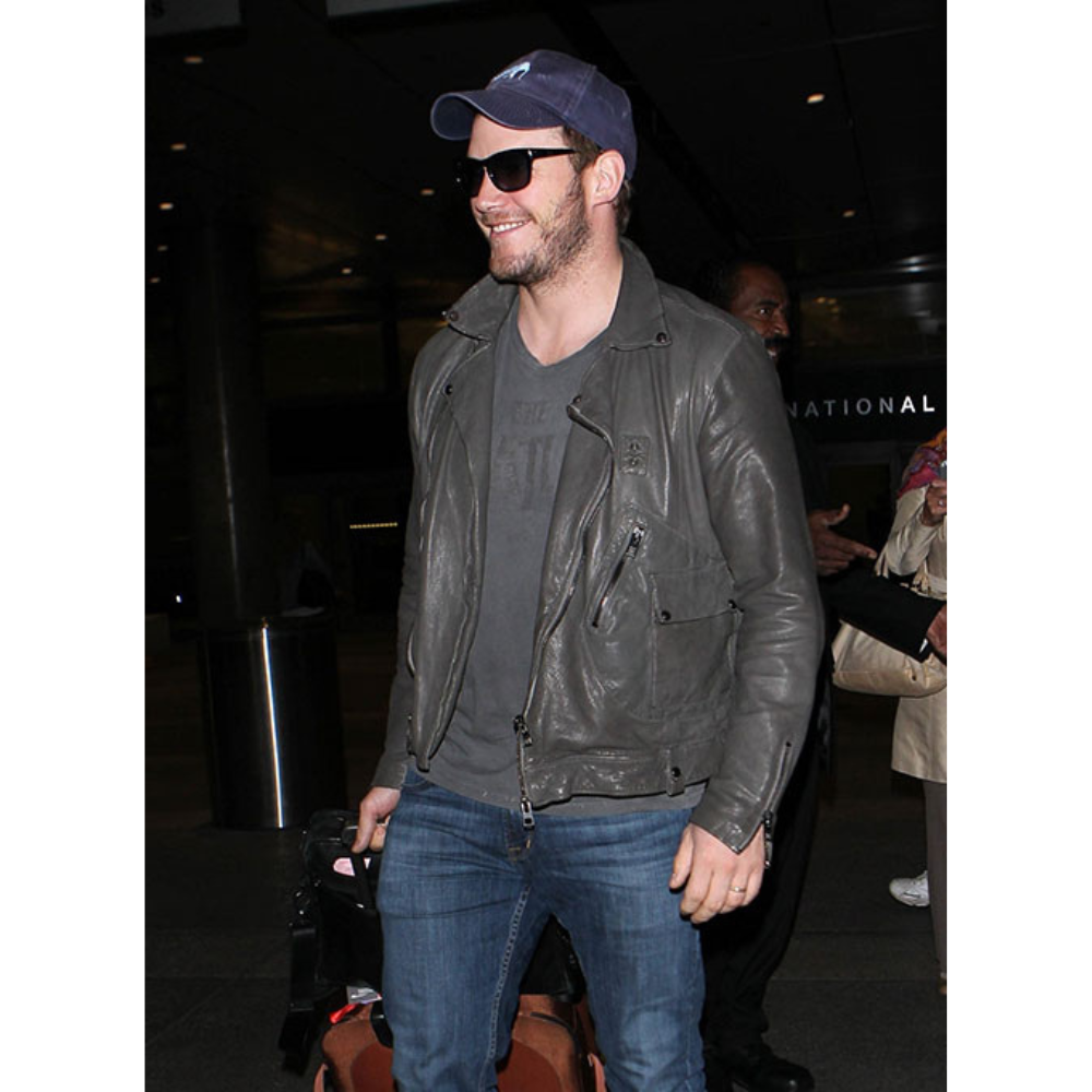 Chris Pratt Biker Leather Jacket