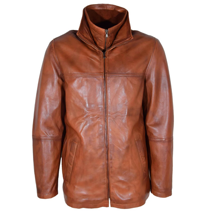 Brown Cognac Chariot Trench Coat