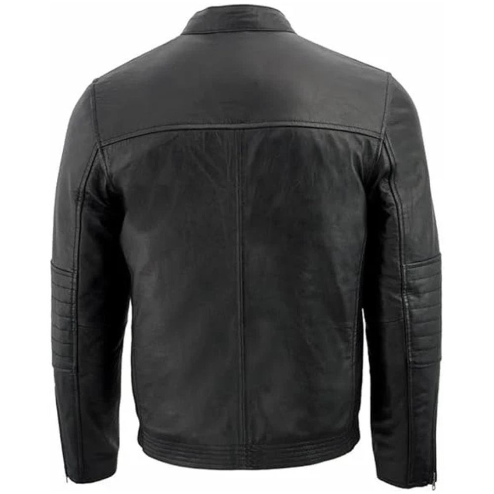 Black Sheepskin Leather Jacket