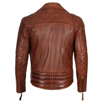 Classic Vintage Brown Biker Jacket