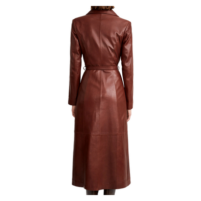 Women's Distressed Dark Brown Real Leather Cropped Jacket - Classic Style  Regenerated Description