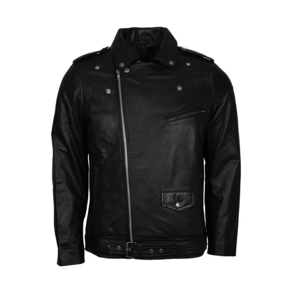 Elvis Presley Brando Biker Leather Jacket