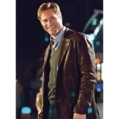 Aaron Eckhart Love Happens Leather Trench Coat