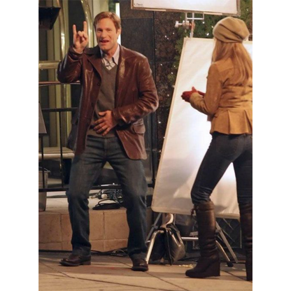 Aaron Eckhart Love Happens Leather Trench Coat