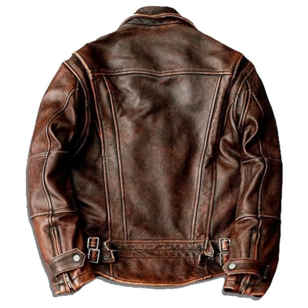 Rugged Vintage Track Biker Jacket