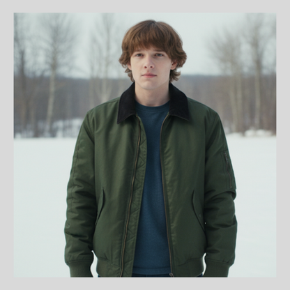 Mason Thames Black Phone 2 Green Bomber Jacket