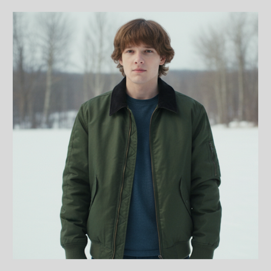 Mason Thames Black Phone 2 Green Bomber Jacket