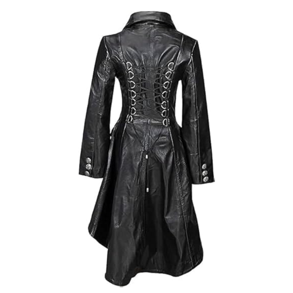 Black Gothic Matrix Trench Coat