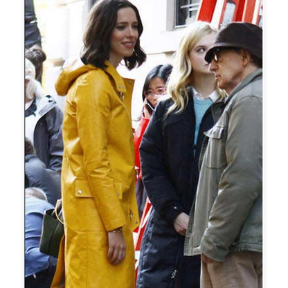 Rainy Day In New York Elle Fanning Coat