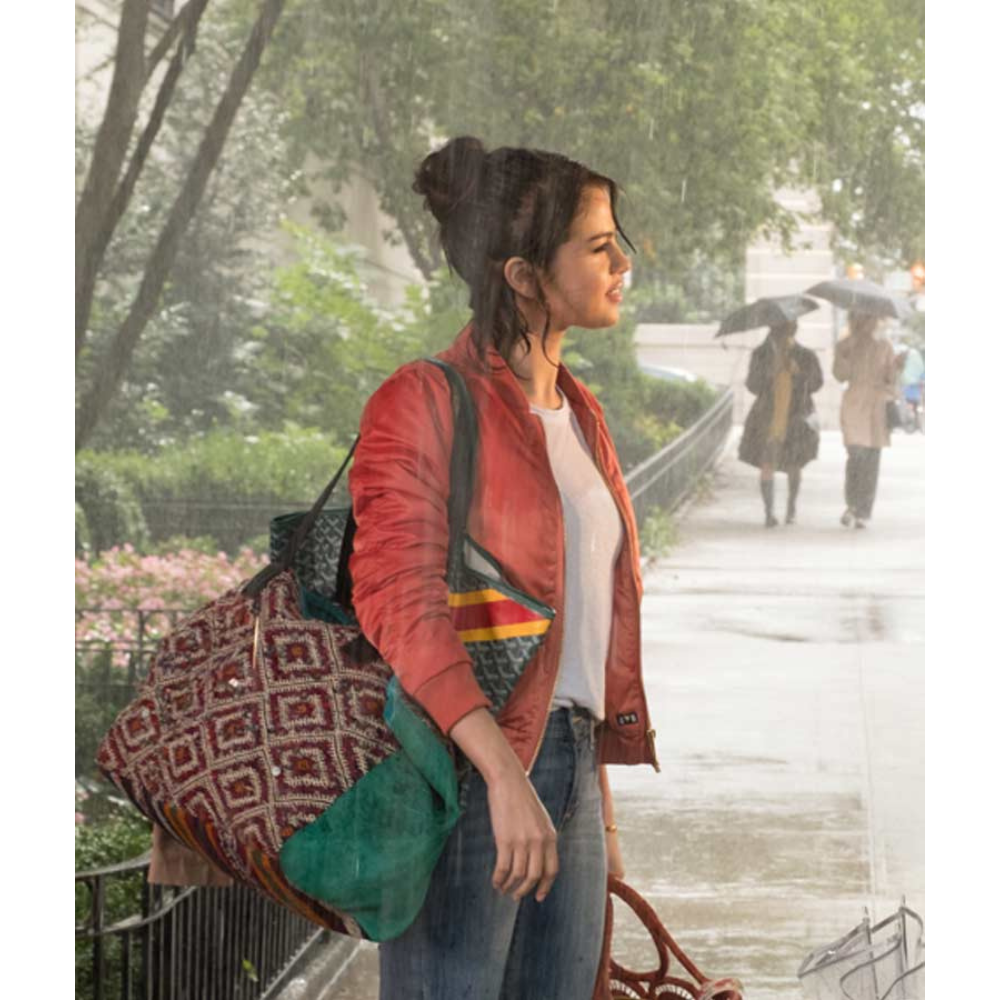 Selena Gomez A Rainy Day in New York Chan Bomber Jacket